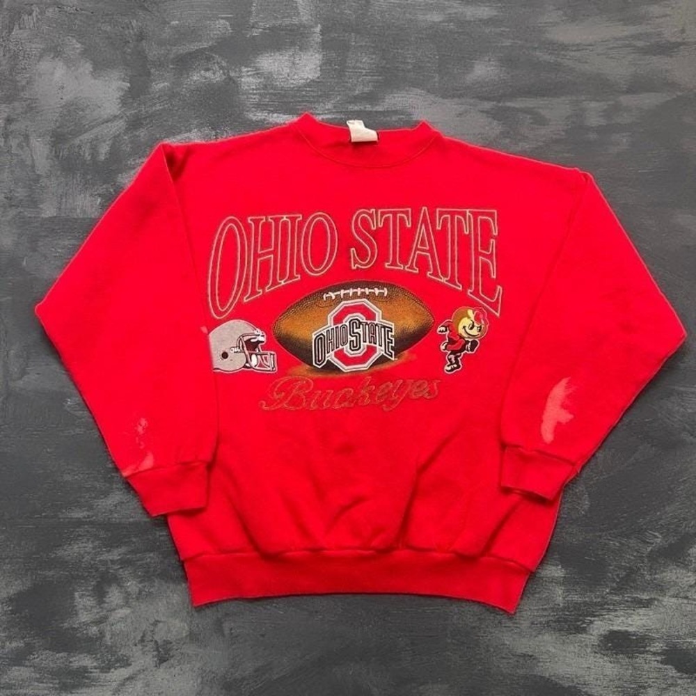 Vintage Ohio State‎ Buckeyes Sweatshirt Mens Large Red 1990s